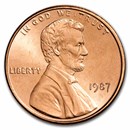 1987 Lincoln Cent BU (Red)