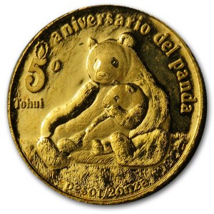 1987 Mexico Gold North American Panda 5th Birthday Proof 1987 Mexico Gold North American Panda 5th Birthday Proof