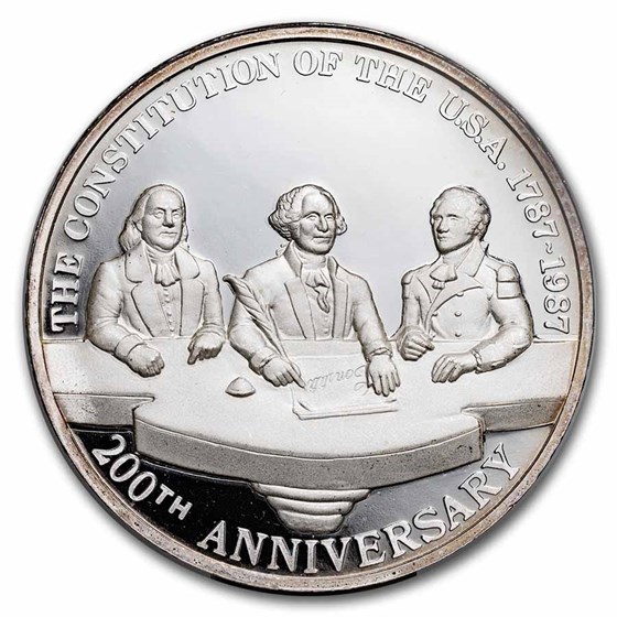 1987 Mexico Silver 12 Onzas US Constitution Proof (Coin Only) 1987 Mexico Silver 12 Onzas US Constitution Proof (Coin Only)