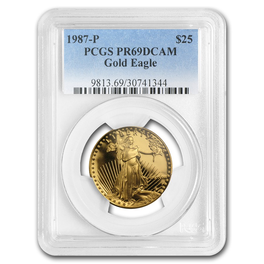 1987-P 1/2 oz Proof American Gold Eagle PR-69 DCAM PCGS