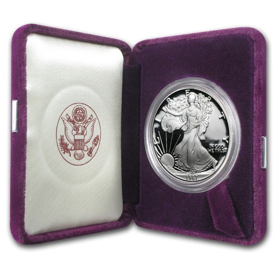 1987-S 1 oz Proof American Silver Eagle (w/Box & COA) 1987-S 1 oz Proof American Silver Eagle (w/Box & COA)