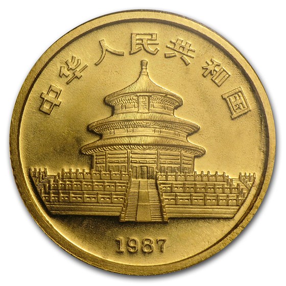 Buy 1987S China 1/10 oz Gold Panda BU (Sealed) APMEX
