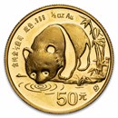 1987-S China 1/2 oz Gold Panda BU (In Capsule)