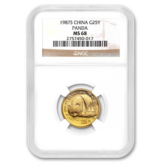 1987-S China 1/4 oz Gold Panda MS-68 NGC 1987-S China 1/4 oz Gold Panda MS-68 NGC