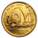 1987-S China 1 oz Gold Panda BU (In Capsule)