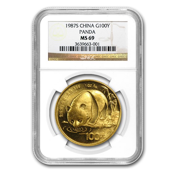 1987-S China 1 oz Gold Panda MS-69 NGC 1987-S China 1 oz Gold Panda MS-69 NGC