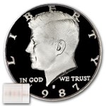 1987-S Kennedy Half Dollar 20-Coin Roll Proof