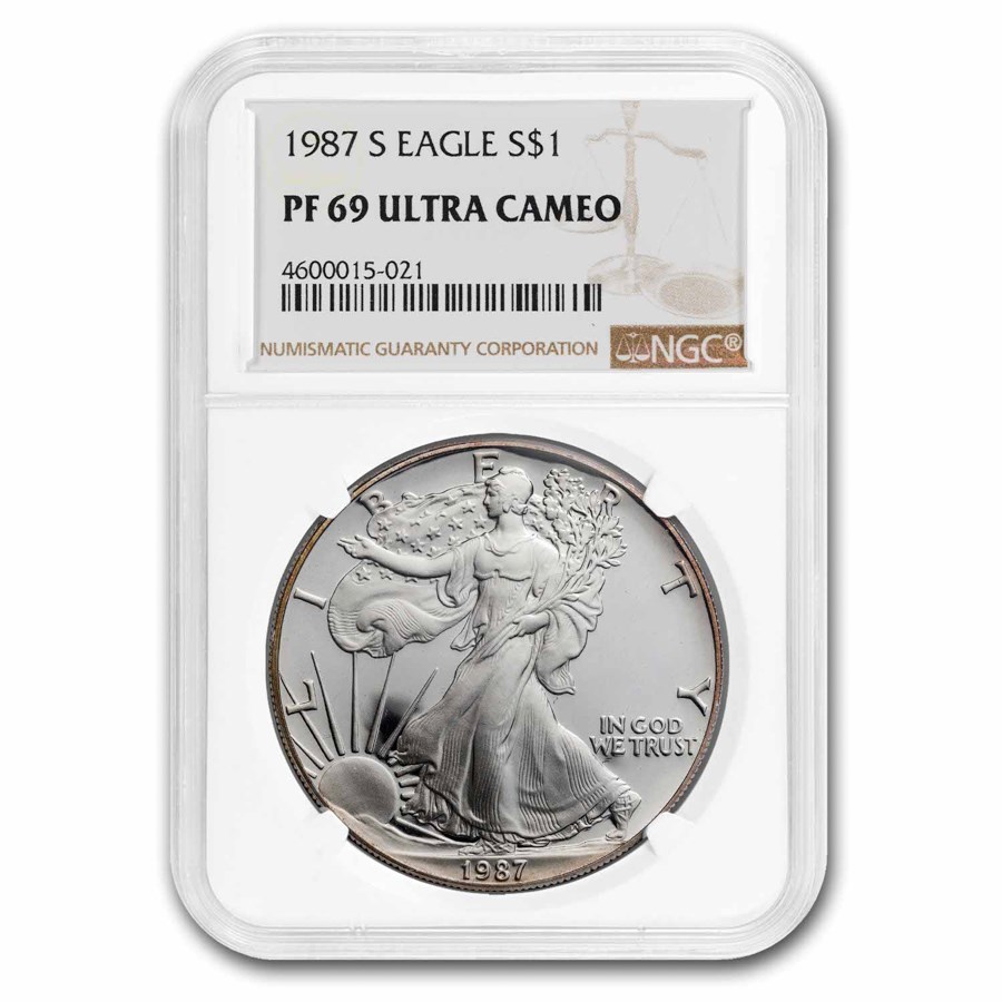 1987-S Proof American Silver Eagle PF-69 NGC