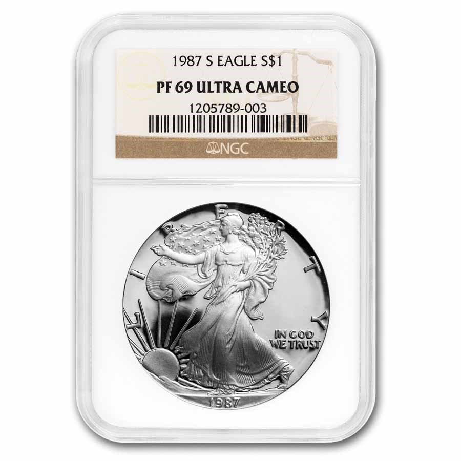 1987-S Proof American Silver Eagle PF-69 NGC
