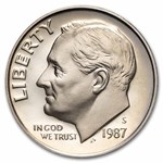 1987-S Roosevelt Dime 50-Coin Roll Proof