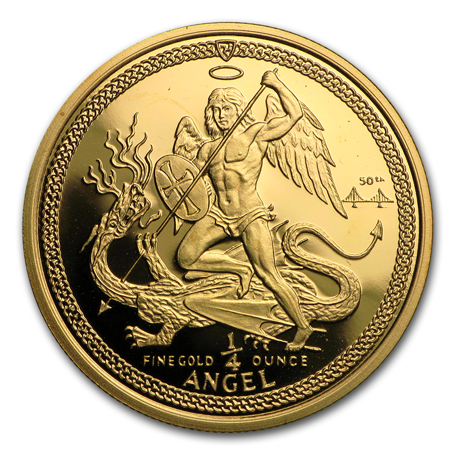 Buy 1987-SF Isle of Man 1/4 oz Proof Gold Angel (San Francisco