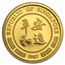 1987 Singapore 1/20 oz Proof Gold 5 Singold Rabbit