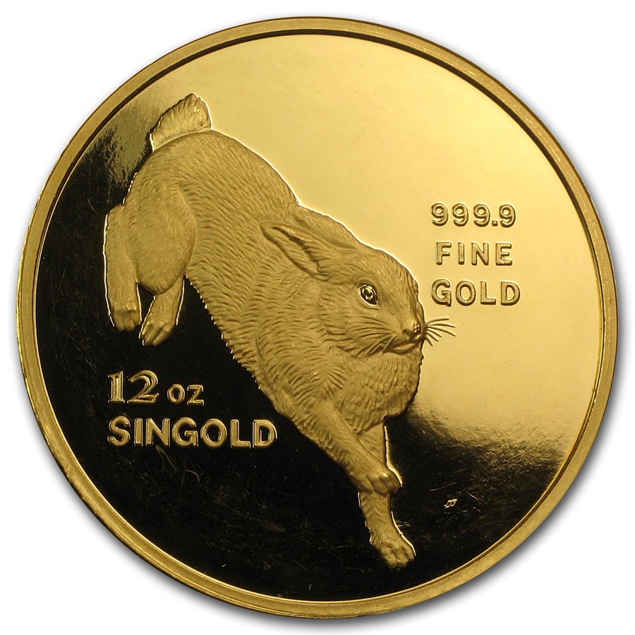 Buy 1987 Singapore 12 oz Proof Gold Year of the Rabbit APMEX