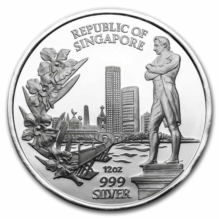 1987 Singapore 12 oz Silver Medal International Coin Convention