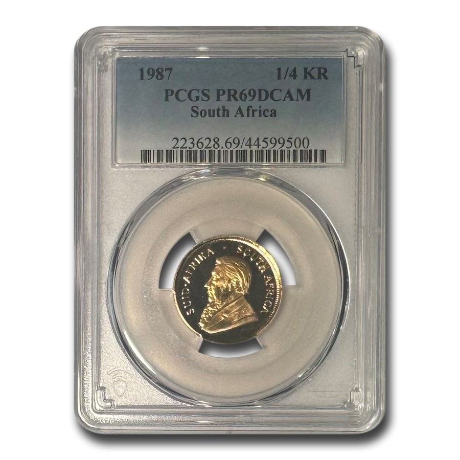 1987 South Africa 1/4 oz Gold Krugerrand PF-69 DCAM PCGS