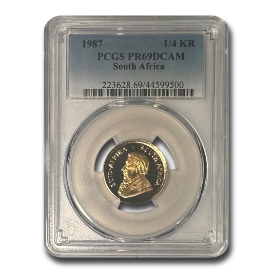 1987 South Africa 1/4 oz Gold Krugerrand PF-69 DCAM PCGS 1987 South Africa 1/4 oz Gold Krugerrand PF-69 DCAM PCGS