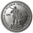1987 Switzerland 1 oz Platinum Shooting Thaler