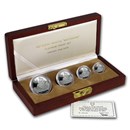 1987 Switzerland 4-Coin Proof Platinum Helveta "Matterhorn" Set