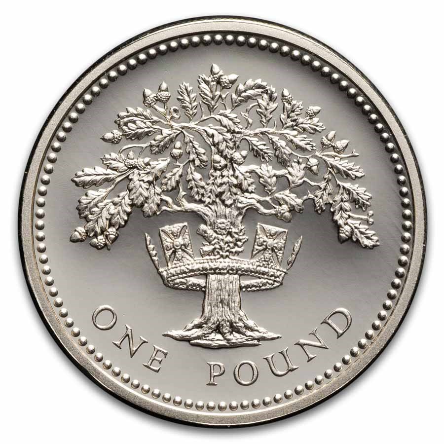 1987 United Kingdom Silver £1 Piedfort Proof (Coin Only)