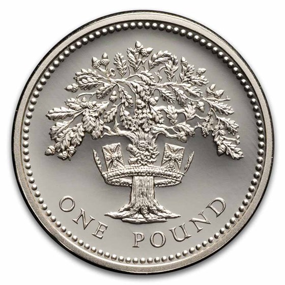 1987 United Kingdom Silver £1 Piedfort Proof (Coin Only) 1987 United Kingdom Silver £1 Piedfort Proof (Coin Only)