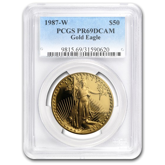 1987-W 1 oz Proof American Gold Eagle PR-69 DCAM PCGS 1987-W 1 oz Proof American Gold Eagle PR-69 DCAM PCGS