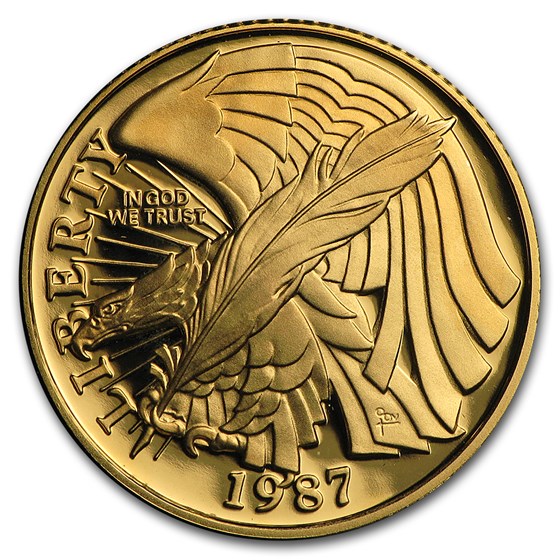 1987-W Gold $5 Commem Constitution BU (w/Box & COA) 1987-W Gold $5 Commem Constitution BU (w/Box & COA)