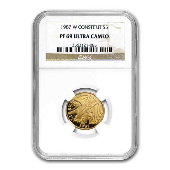 1987-W Gold $5 Commem Constitution PF-69 NGC 1987-W Gold $5 Commem Constitution PF-69 NGC