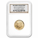 1987-W Gold $5 Commem Constitution PF-70 NGC