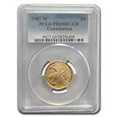1987-W Gold $5 Commem Constitution PR-69 PCGS