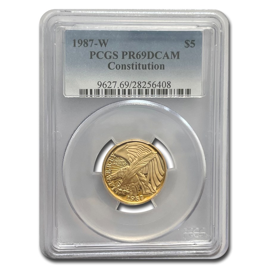 1987-W Gold $5 Commem Constitution PR-69 PCGS