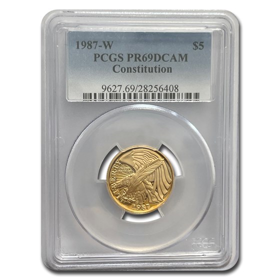 1987-W Gold $5 Commem Constitution PR-69 PCGS