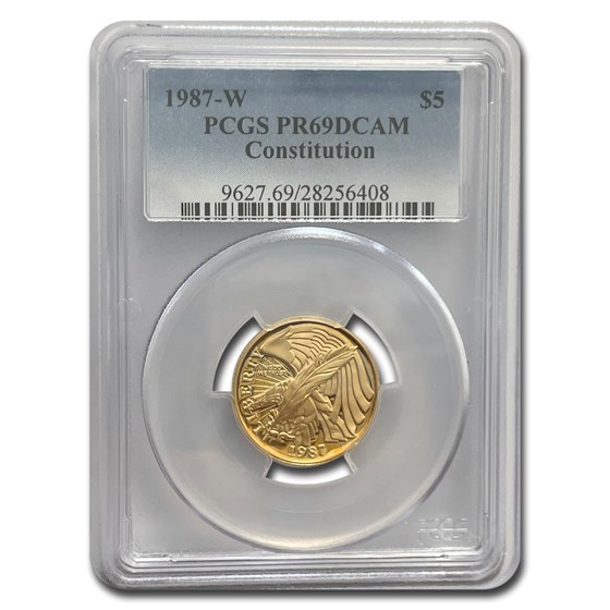 1987-W Gold $5 Commem Constitution PR-69 PCGS 1987-W Gold $5 Commem Constitution PR-69 PCGS