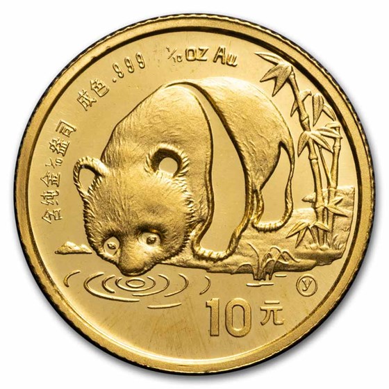 1987-Y China 1/10 oz Gold Panda BU (Not Sealed) 1987-Y China 1/10 oz Gold Panda BU (Not Sealed)