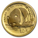 1987-Y China 1/10 oz Gold Panda BU (Sealed)