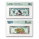 1988 $1.00 (AA) Waving Mickey (DIS#7) CU-66 EPQ PMG