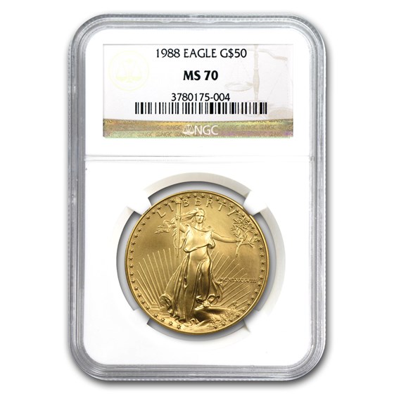 1988 1 oz American Gold Eagle MS-70 NGC