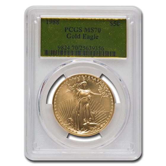 1988 1 oz American Gold Eagle MS-70 PCGS (Gold Label) 1988 1 oz American Gold Eagle MS-70 PCGS (Gold Label)