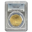 1988 1 oz American Gold Eagle MS-70 PCGS