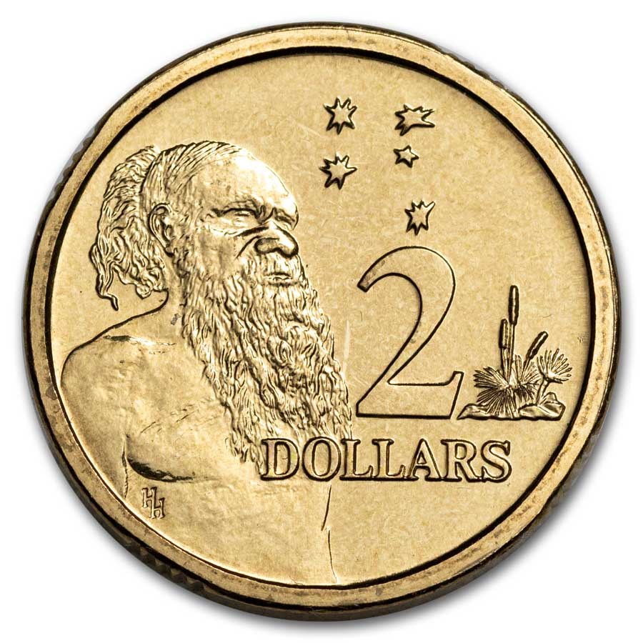 1988-1998 Australia 2 Dollars Elizabeth II Aboriginal BU