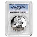 1988 1oz Silver Round 60 Yrs Mickey Mouse All Trades PR-69 PCGS