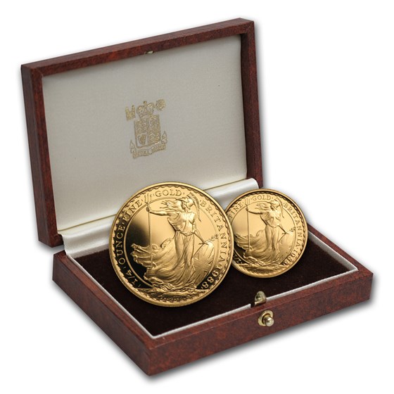 1988 2-Coin Gold Britannia Proof Set