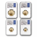 1988 4-Coin Proof American Gold Eagle Set PF-70 NGC (Moy)