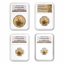 1988 4-Coin Proof American Gold Eagle Set PF-70 UCAM NGC