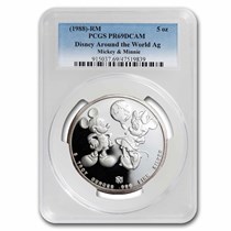 Buy 1988 5 oz Silver - Mickey and Minnie Around the World PR-69