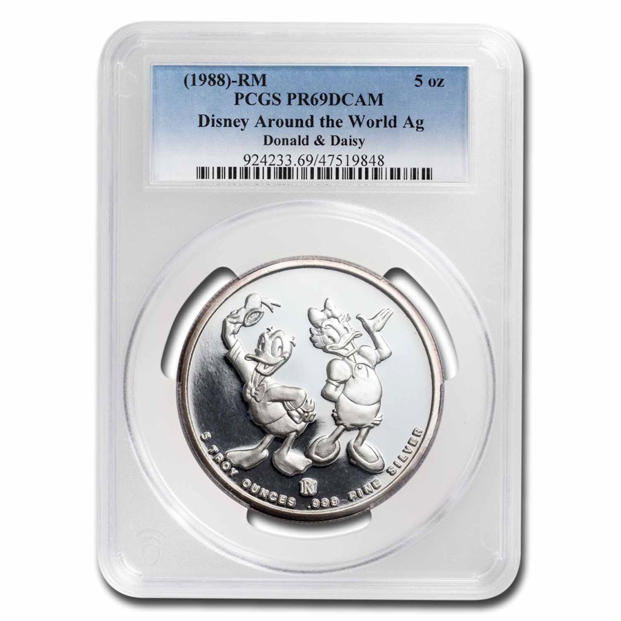 Buy 1988 5 oz Silver Round - Disney Donald & Daisy PR-69 PCGS | APMEX