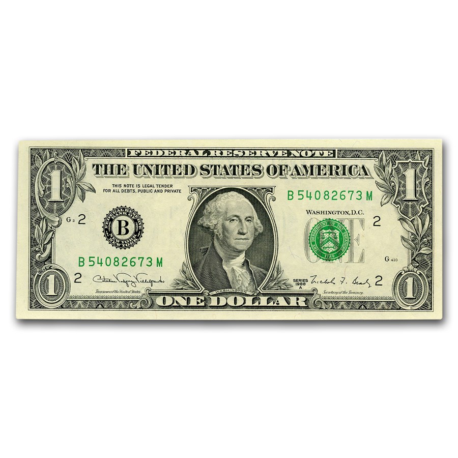 1988-A (B-New York) $1.00 FRN CU (Fr#1915-B)