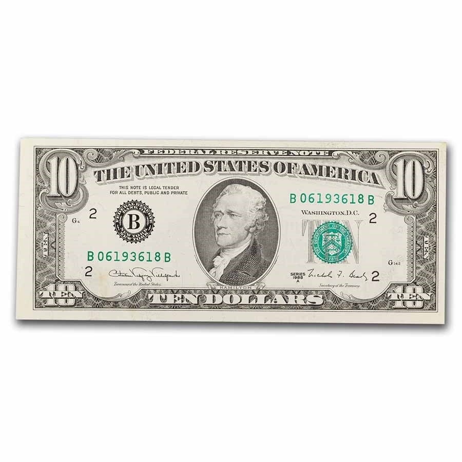 1988-A (B-New York) $10 FRN CU (Fr#2028-B)