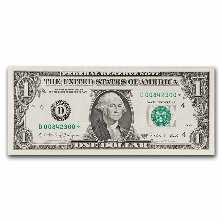 1988-A* (D-Cleveland) $1.00 FRN CU (Fr#1915-D*) Star Note!
