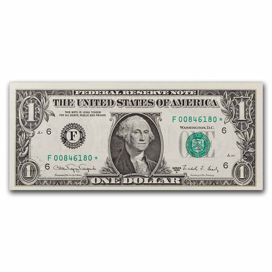 1988-A* (F-Atlanta) $1.00 FRN CU (Fr#1915-F*) Star Note!
