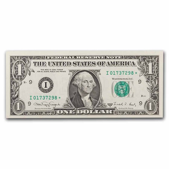 1988-A* (I-Minneapolis) $1 FRN CU (Fr#1915-I*) Star Note! 1988-A* (I-Minneapolis) $1 FRN CU (Fr#1915-I*) Star Note!